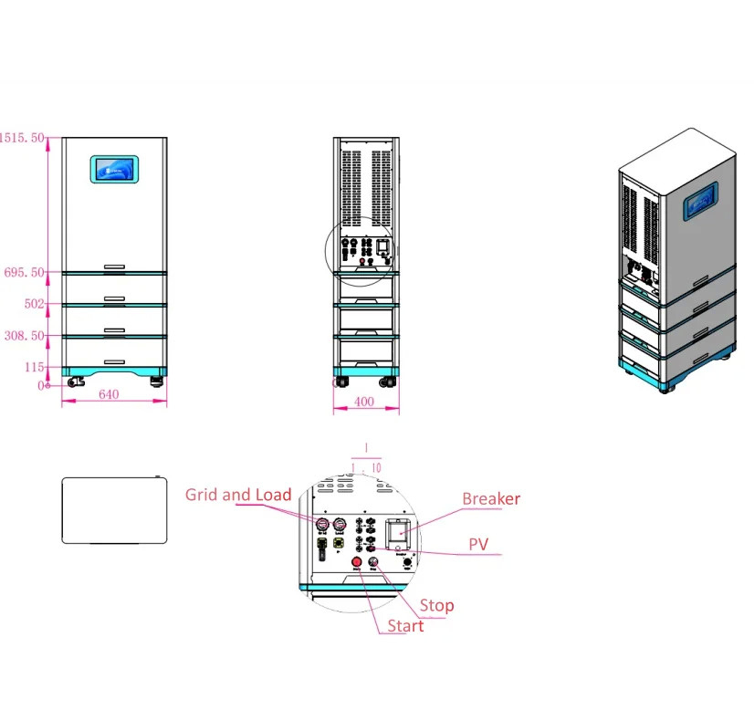 Pinsheng εξατομικευμένο 3 φάση 3 φάσεις 10kva 20kwh Grid Tie υψηλής τάσης μπαταρία ιόντων λιθίου για εμπορική χρήση