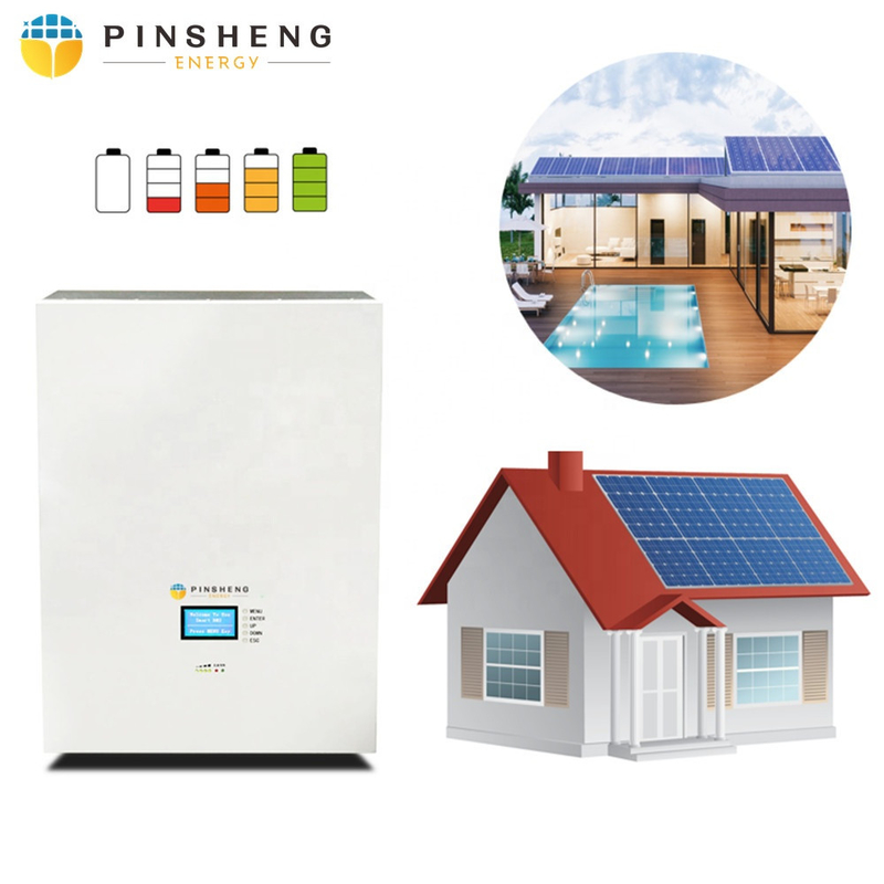 Pinsheng μπαταρία φωσφορικού σιδήρου 10kwh μπαταρίες τοίχου lifepo4 48V 51.2V μπαταρία ηλιακών ιόντων λιθίου 200ah