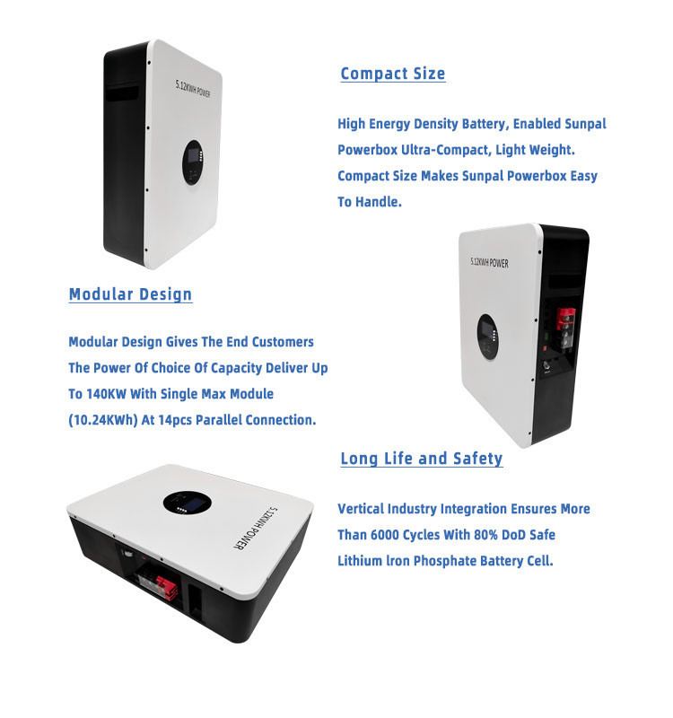 Pinsheng Power Wall Lifepo4 Ηλιακή μπαταρία αποθήκευσης ενέργειας 10Kwh 48V 100Ah 200Ah μπαταρίες ιόντων λιθίου Ηλιακό τείχος με BMS