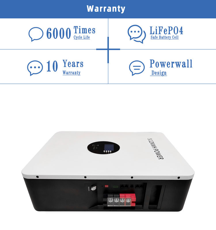 Pinsheng Power Wall Λιθιοϊονική μπαταρία 51.2V 100Ah 200Ah 300Ah 5Kw 10Kwh Βαθύ κύκλο 48V Lifepo4 μπαταρία για ηλιακό σύστημα ενέργειας