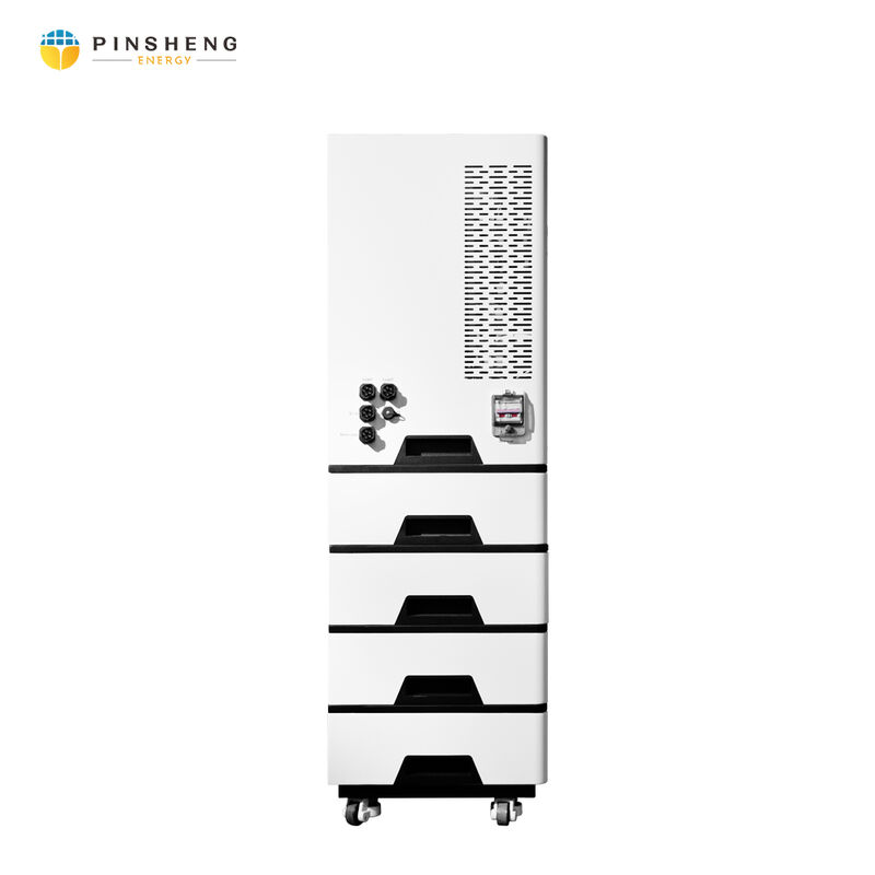 Pinsheng All in One Stacked Modules 51.2V LiFePO4 μπαταρία λιθίου 10Kwh 20Kwh μπαταρία αποθήκευσης ενέργειας και 10Kw υβριδικός μετατροπέας