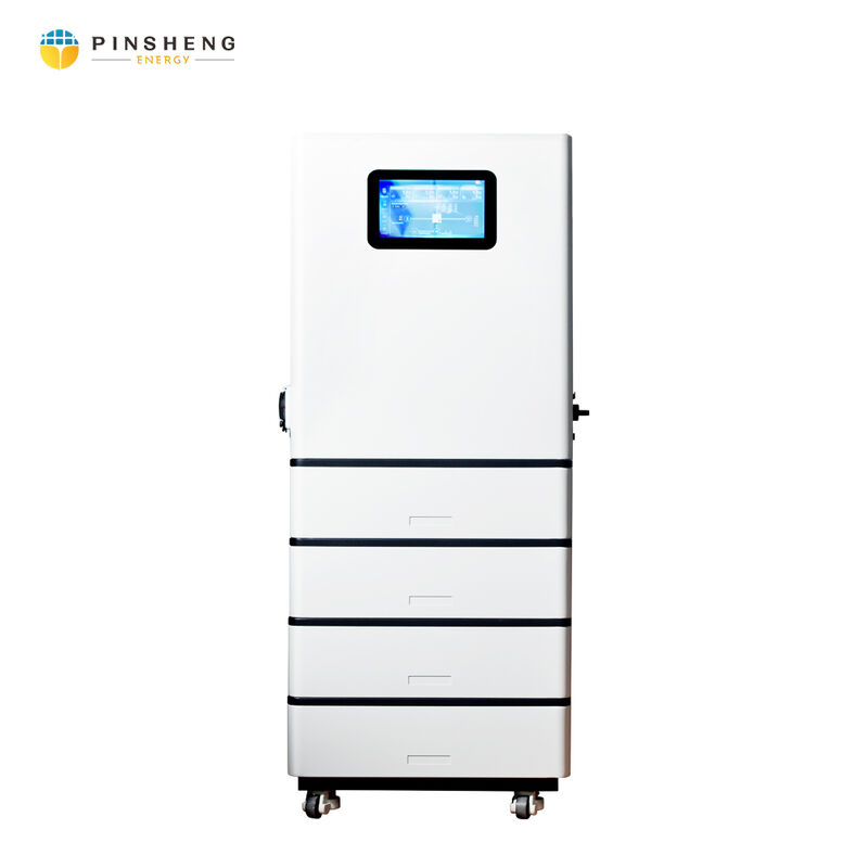 Pinsheng All in One Stacked Modules 51.2V LiFePO4 μπαταρία λιθίου 10Kwh 20Kwh μπαταρία αποθήκευσης ενέργειας και 10Kw υβριδικός μετατροπέας