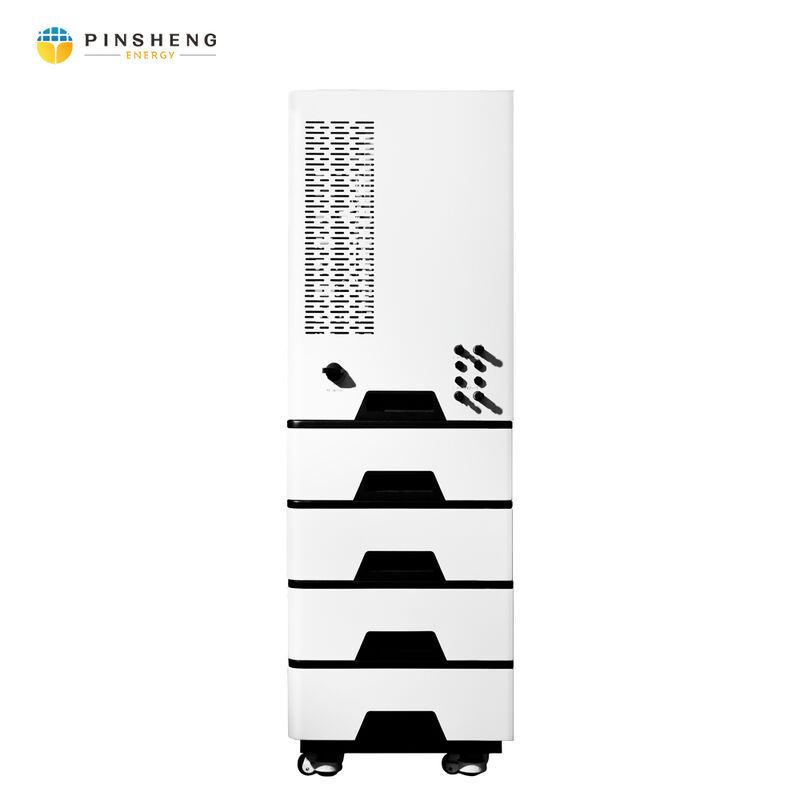 Pinsheng All in One Stacked Modules 51.2V LiFePO4 μπαταρία λιθίου 10Kwh 20Kwh μπαταρία αποθήκευσης ενέργειας και 10Kw υβριδικός μετατροπέας