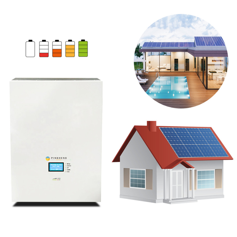Βαθύ πακέτο τοποθετημένο τοίχος 48V 200Ah 20KWh μπαταριών αποθήκευσης LiFePO4 ηλιακής ενέργειας κύκλων